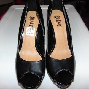 Black Toes Out High Heel Shoes